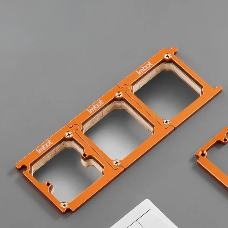 Spliceable 86 Type Socket Slotting Mold Wooden Panel Drilling Template Aluminum Alloy Woodworking Square Switch Cutting Template