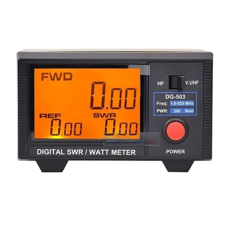 DG-503 Digital LCD Power Standing Wave Meter 1.6-60MHz 125-525MHz 3.5 Inch Display Signal Testing Measurement Instrument