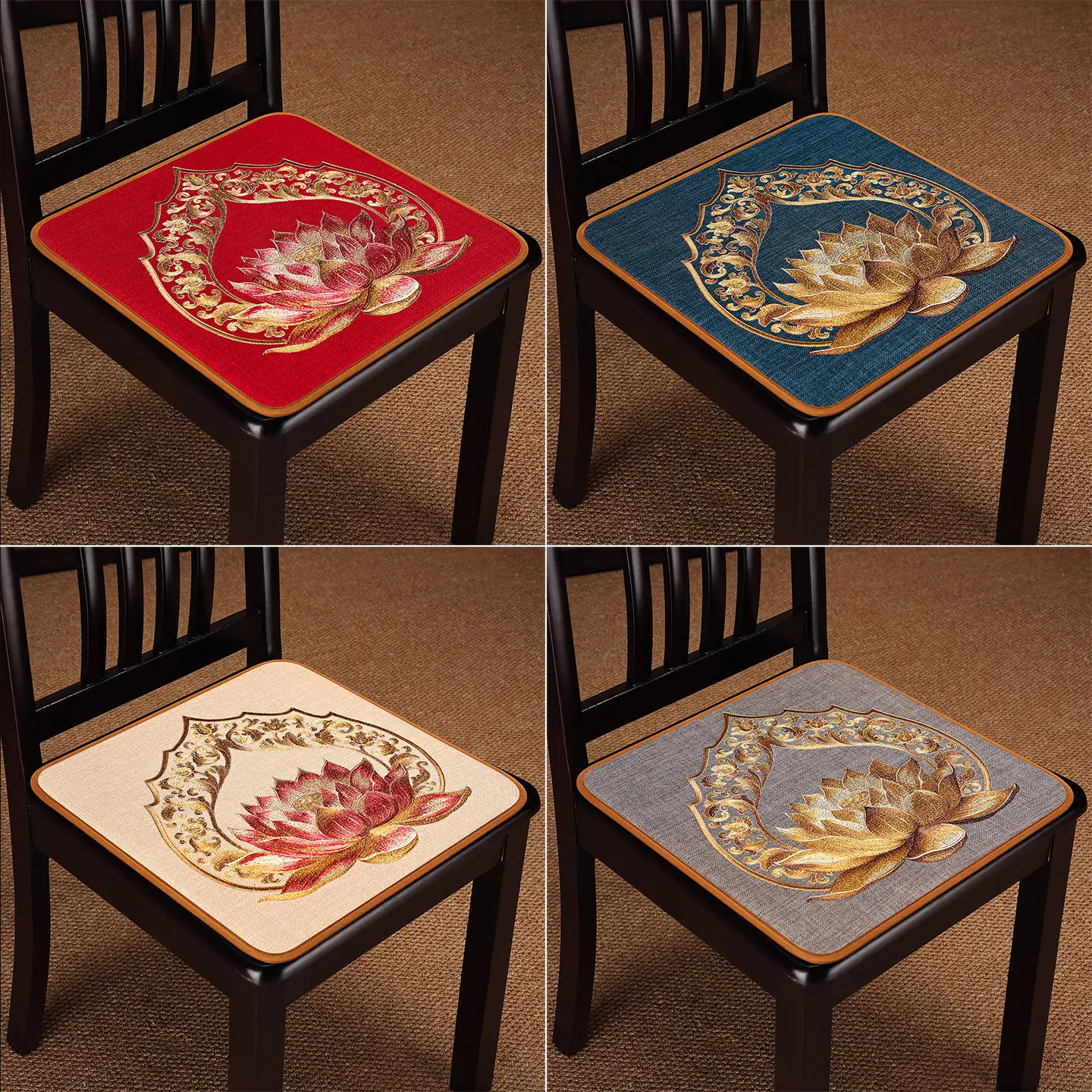 New Chinese-style Redwood Chair Cushion Solid Wood Dining Chair Seat Cushion Tea chair Cushion Summer Thin Seat Cushion