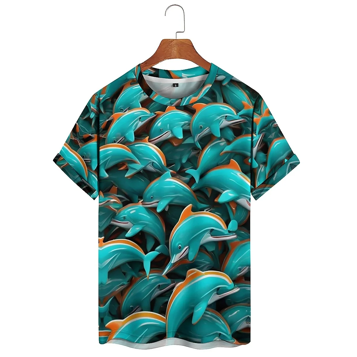 

Novel Loose Comfortable Outfit Men's 3D Printed Short-Sleeve T-Shirt - Loose Fit Men's Top