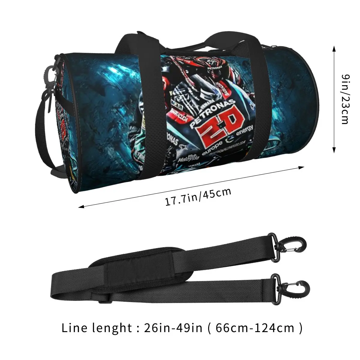 Fabio Quartararo French Motorcycle Racer Large Duffle Gym Bag Multi-Functional Duffle Travel Bags Handbags Fitness bag
