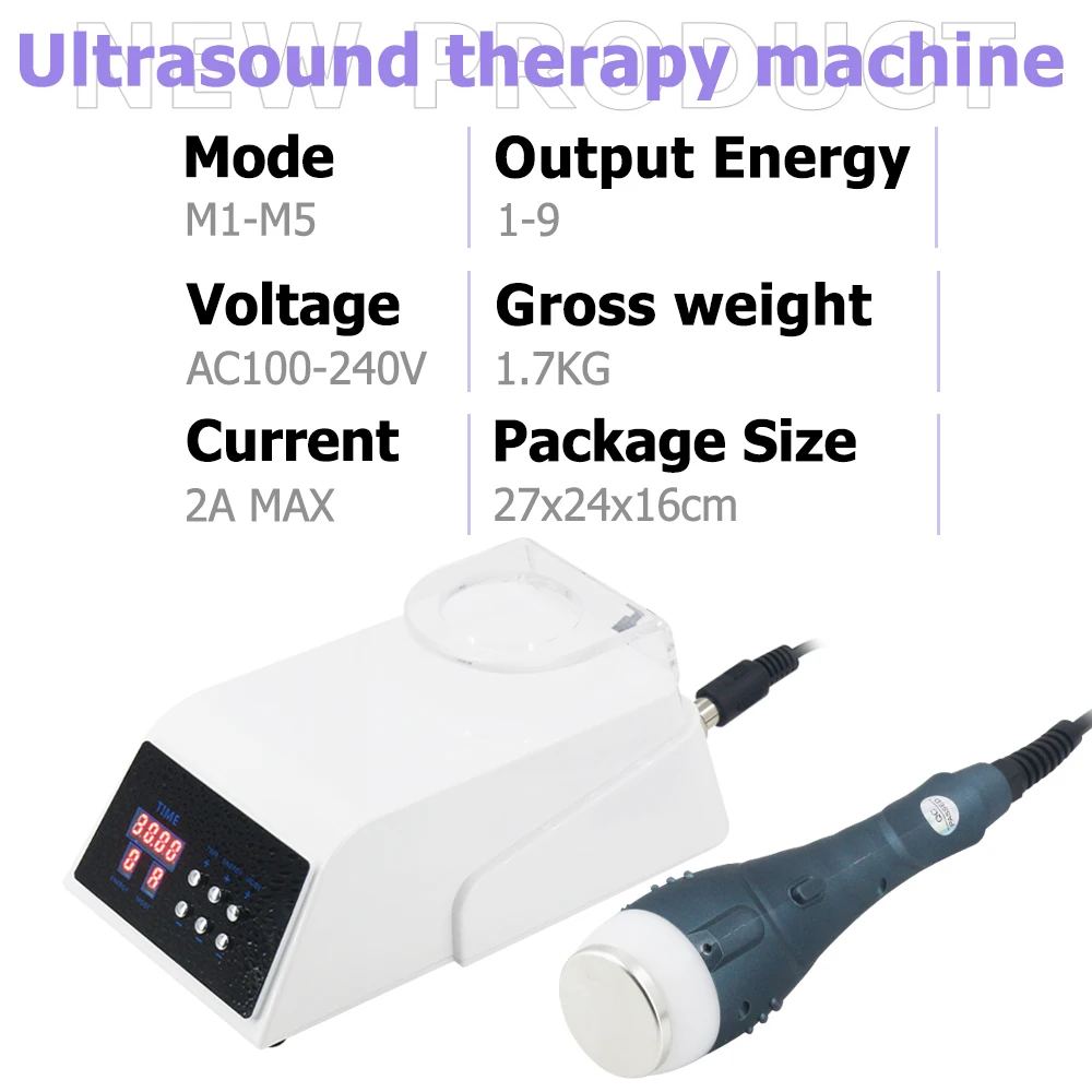 超音波美容マッサージセラピーマシン,筋肉と首の痛みを和らげるマッサージャー,理学療法,超音波機器,1MHz,新品