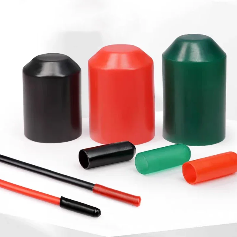 1/5/10pcs Black2:1 Heat Shrink Caps Dia8~130mm Adhesive Glue Lined Insulate Wire Wrap Cable Bottom Heat Shrinkable End Seal Caps
