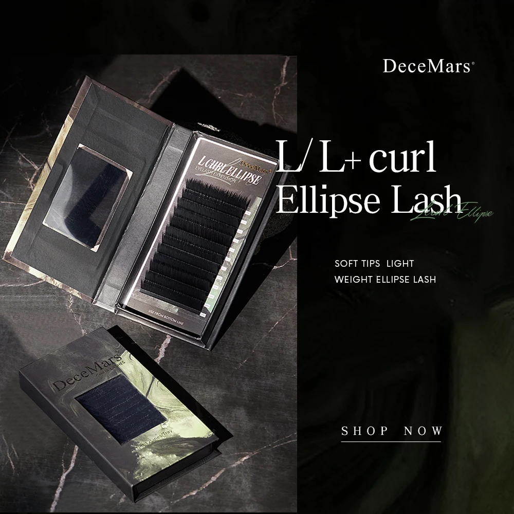 DeceMars L/L+ Curl Ellipse Lash 12-rij/lade