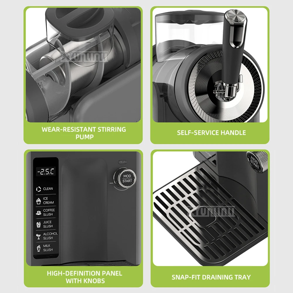 XR-B1Countertop Mesin Es Krim Minuman Ringan Kecil Portabel 1,8L Mesin Smoothie Minuman Otomatis Minuman Dingin