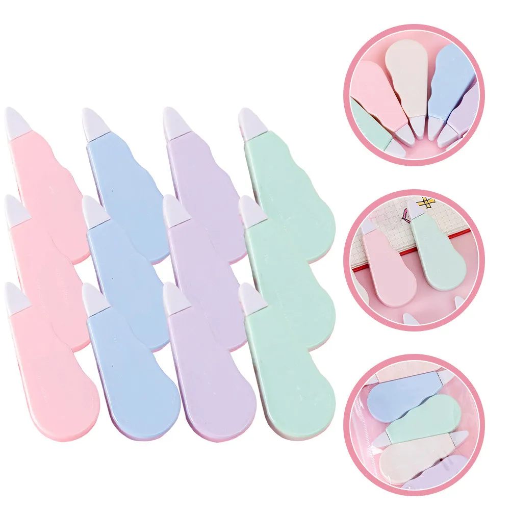 12Pcs Creative Mini Correction Tape Portable Tape Set for Students School Supplies Cute Corrector Writing Accessories