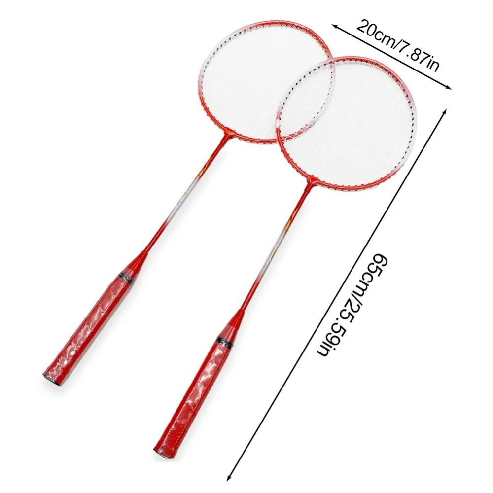 Profession elle Badminton schläger Feder bälle und Trage tasche Set Doppel Badminton schläger Set Indoor Outdoor Speed Sport