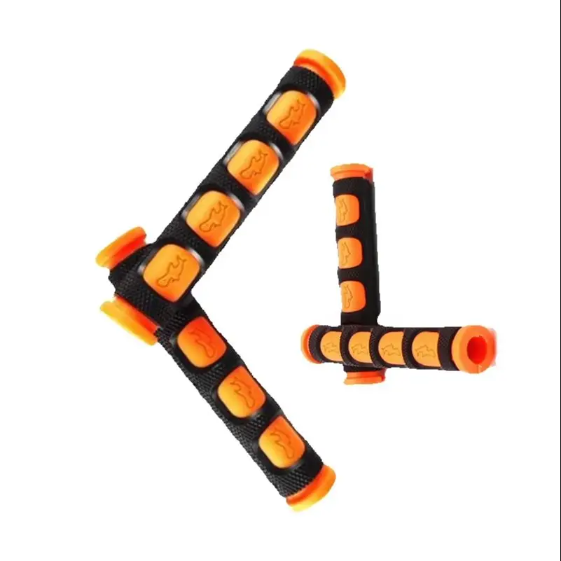 Motorbike Orange Horn Cover Retro Cow Horn Design Protective Cover Motorcycle Accessories