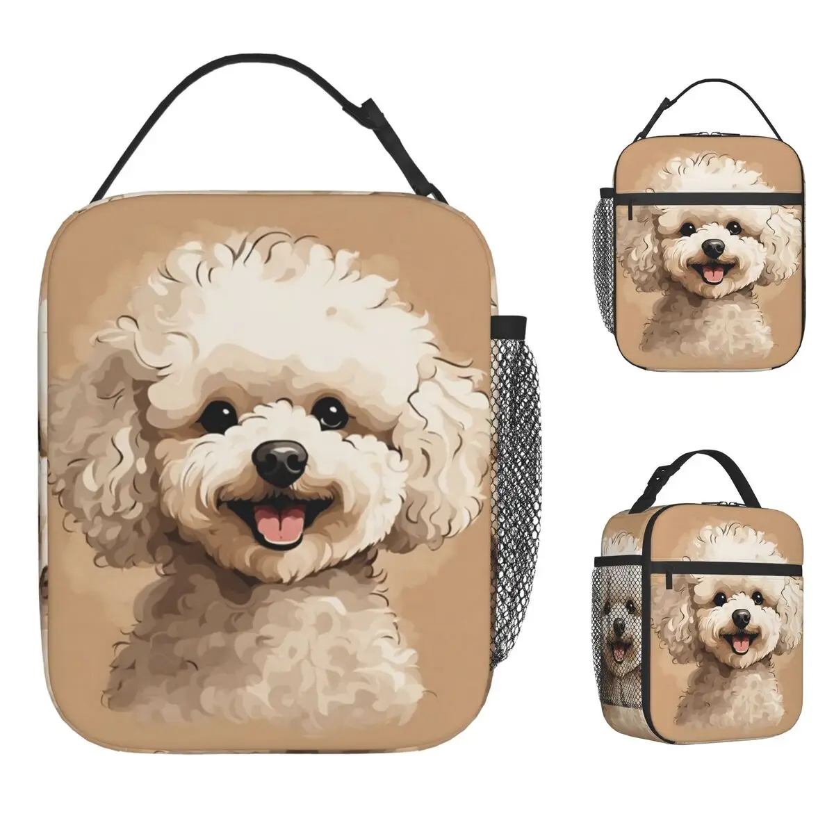 

3D Cute Teddy Dog Lunch Bag Funny Lunch Box Outdoor Picnic Portable Thermal Lunch Bags For Girls Waterproof Print Cooler Bag