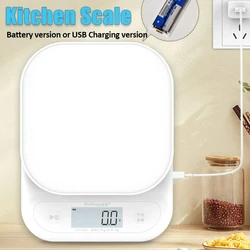 WH-B31 Kitchen Scale LCD Display USB Charging/Battery High Precision Kitchen Electronic Scale Tea Scale Weighing Baking Tools