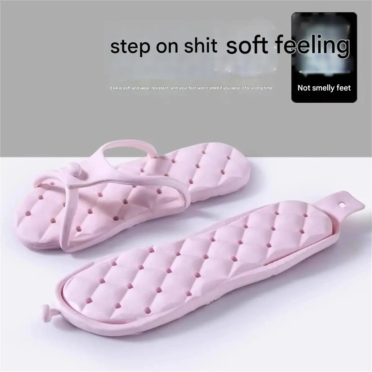 شباشب جديدة قابلة للطي للسفر للجنسين للفنادق، رحلات العمل، الحمامات، شباشب غير قابلة للانزلاق، صنادل منزلية