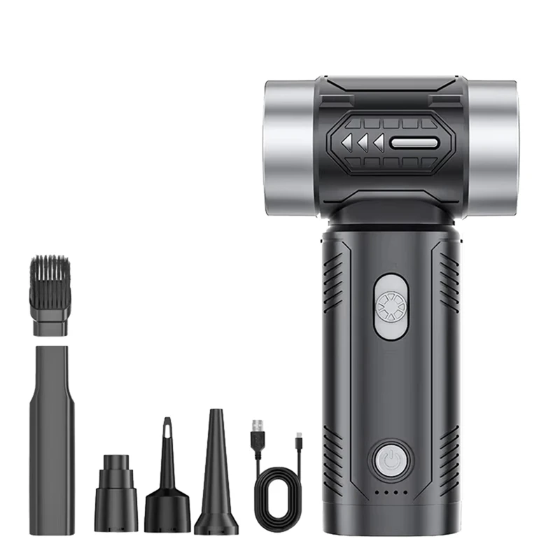 

2 In 1 Handheld Turbo Jet Fan Electric Air Blower Car Vacuum Cleaner Compressed Air Duster Speed 52M/S Turbo Jet Fan