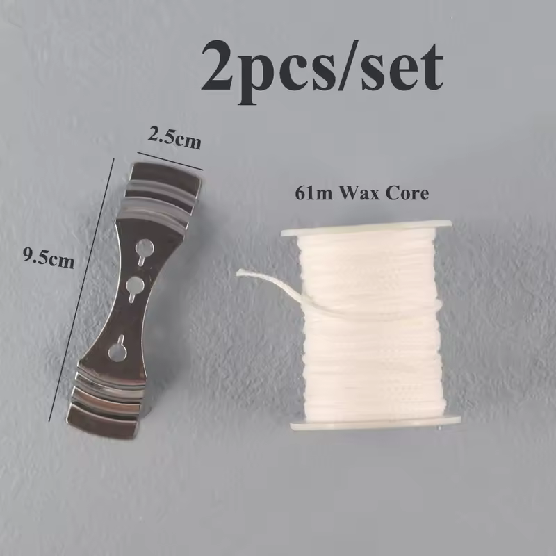 Smokeless Candle Wicks 2.6-20cm Pre-Waxed Cotton Core Wicks with Metal Sustainer Tabs DIY Handmade Candle Making Tools - Image 9