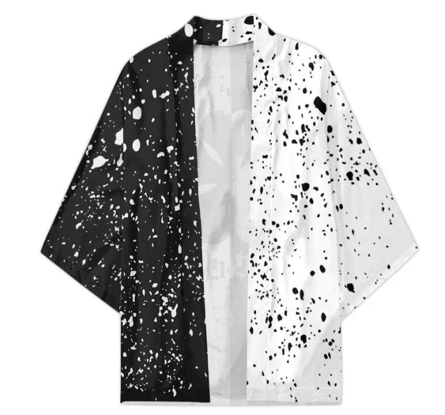 سترة Kimono Cardigans للجنسين Ukiyo-e Kimono عباءة فضفاضة بأكمام ثلاثة أرباع سترة Haori