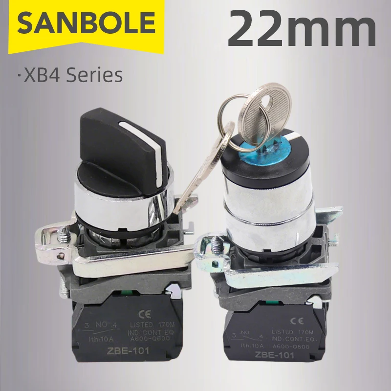 

Ручка/ключ серии XB4, поворотный кнопочный переключатель BD21 BG33, серебряный контакт, двух/трехпозиционный селектор, черный, НЕТ NC