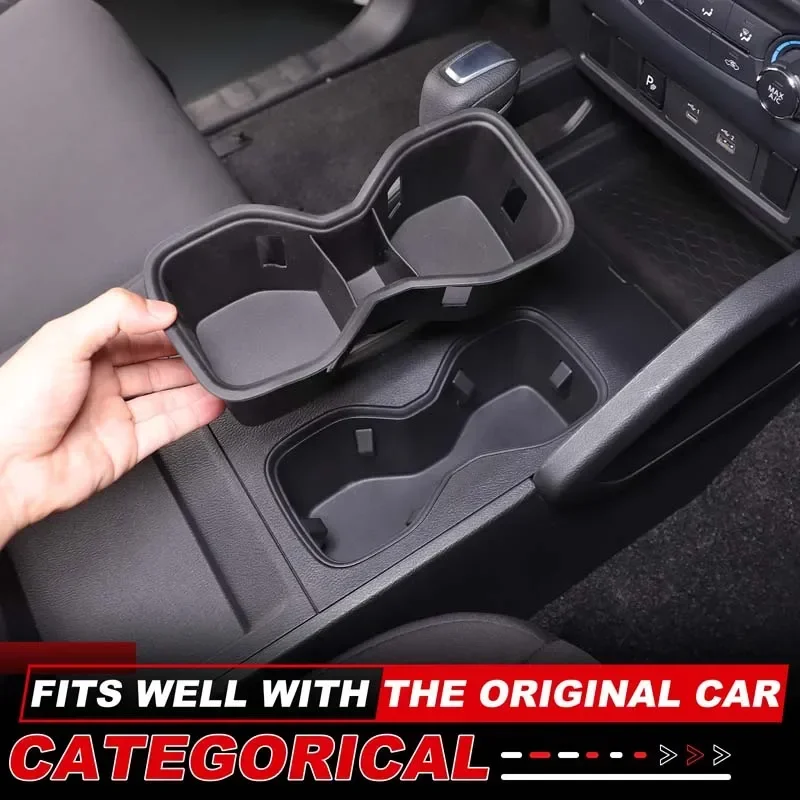 

For Nissan Frontier 2022-2025 Center Console Cup Holder Insert TPE Slot Slip Drink Limiter Cover Accessories