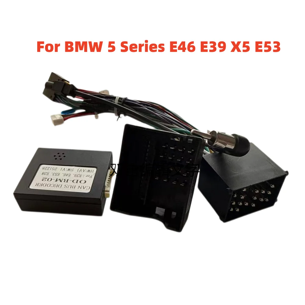 Car Radio Cable CAN-Bus OD-BM-02 For BMW 5 Series E46 E39 X5 E53 16 Pin Power Wiring Harness Android Auto Multimedia Connector