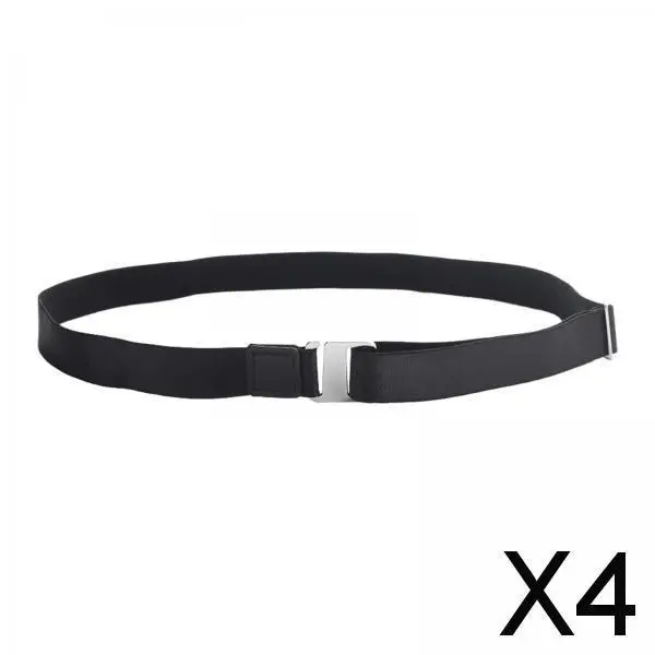 

4x Shirt Stay Belt, Shirt Holder, Wrinkle Resistance Wrinkle Resistance Strap, Non Slip, Adjustable, Shirt Lock, Lock Belt