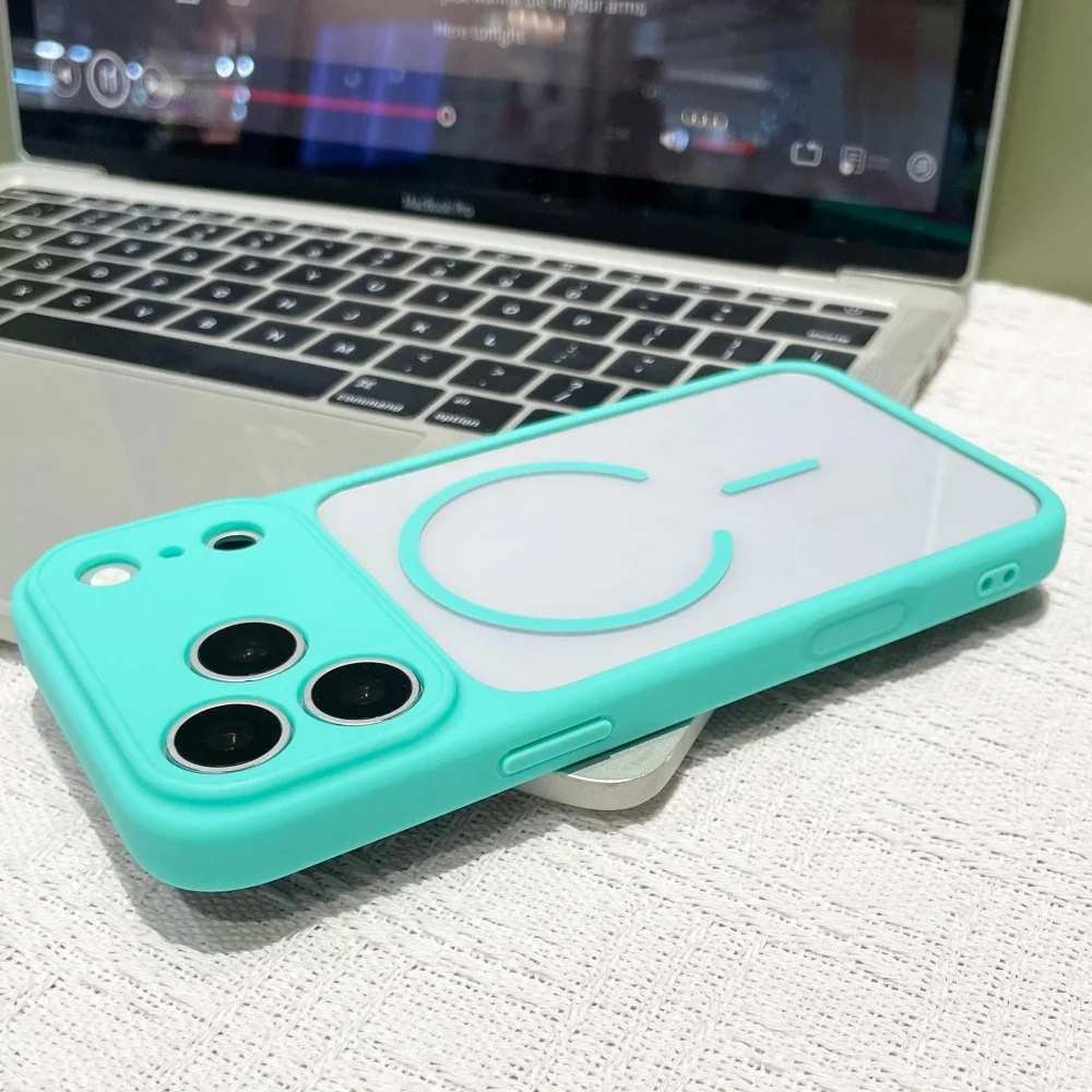 Luxuriöse Candy-Farbene Magnetische Magsafe-Handyhülle für iPhone 17 16 15 14 Plus 11 12 13 Pro Max Armor Bumper Transparente Schutzhülle