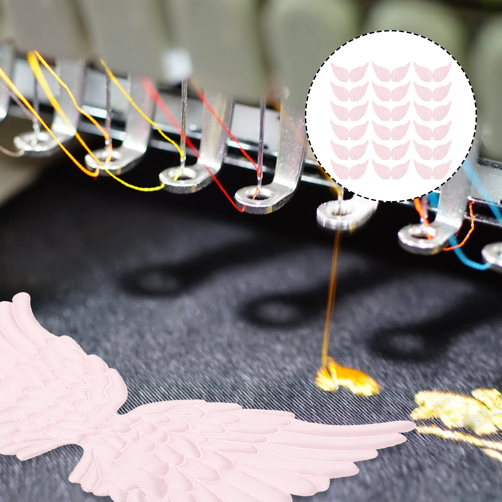 

18 Pcs Angel Wings Accessories Amazing Ornament Applique DIY Decoration Cloth Reusable
