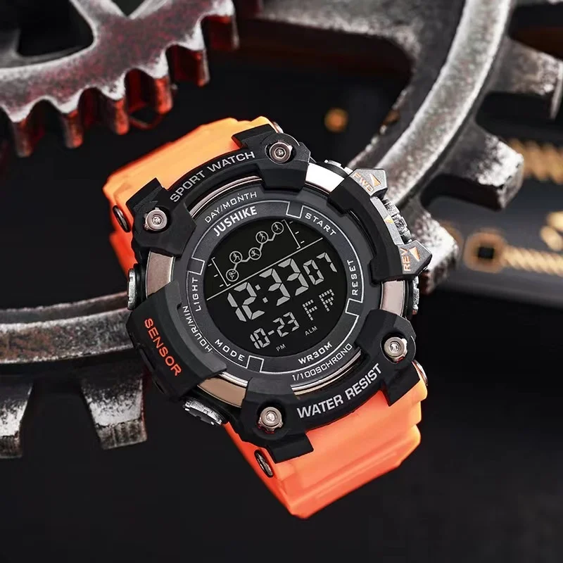 2025 ساعات عسكرية للرجال موضة جديدة عادية LED الرقمية الرياضة في الهواء الطلق مقاوم للماء مضيئة مستديرة الهاتفي ساعة معصم الإلكترونية