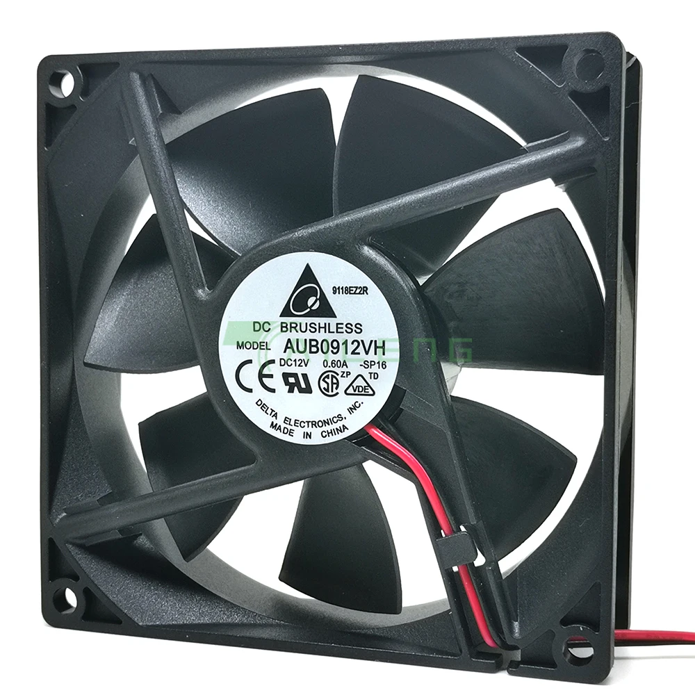 AUB0912VH 9cm 9.2cm 92mm cooling fan 92x92x25mm DC12V 0.60A 2lines High wind flow cooling fan for chassis power