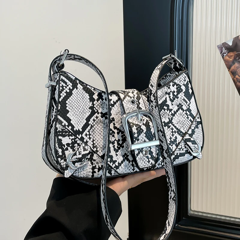 

Повседневная женская сумка через плечо из искусственной кожи, высококачественная женская сумка-мессенджер с узором под змеиную кожу, модная новая сумка-кроссбоди для женщин