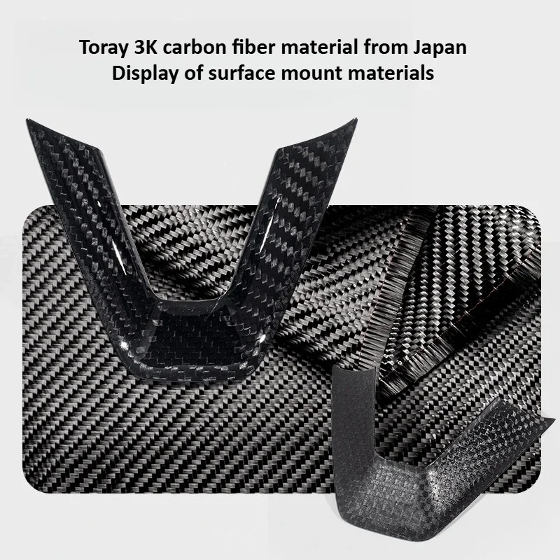 

100% задняя наклейка на руль из углеродного волокна для Tesla Model Y Launch/Juniper 2025, крышка панели, аксессуары для интерьера автомобиля, 3 шт.