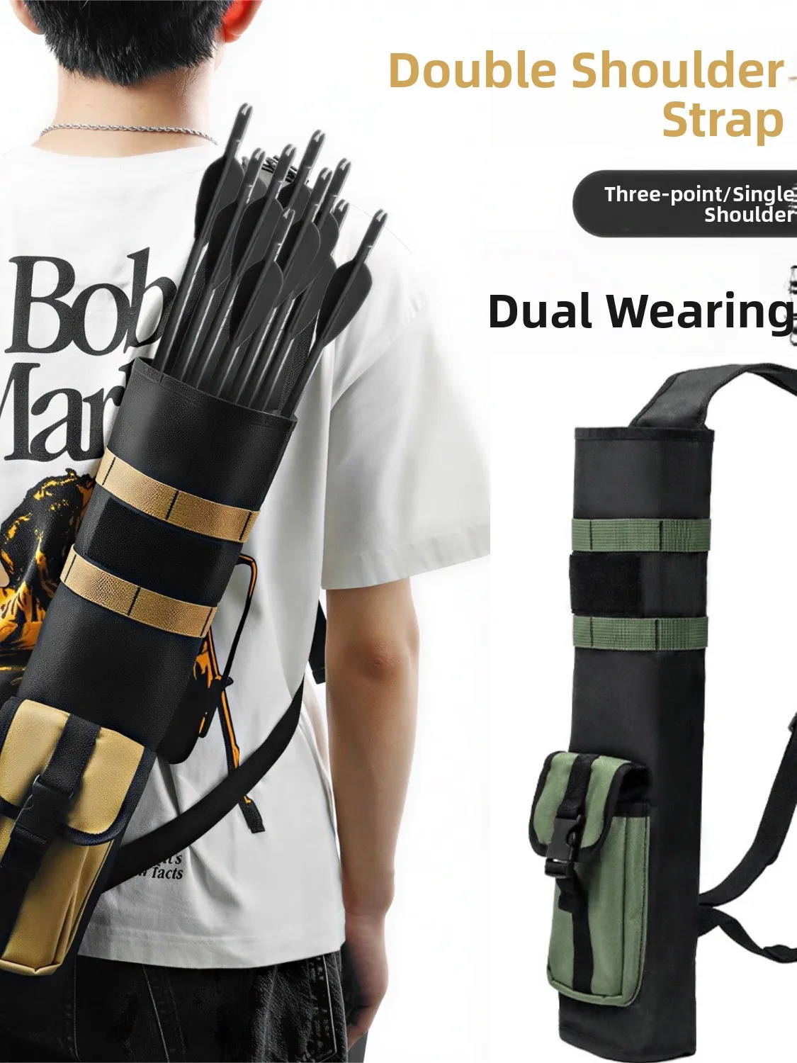 traditional-recurve-bow-quiver-large-capacity-three-point-side-mounted-arrow-bag-for-archery-outdoor-sports-and-leisure