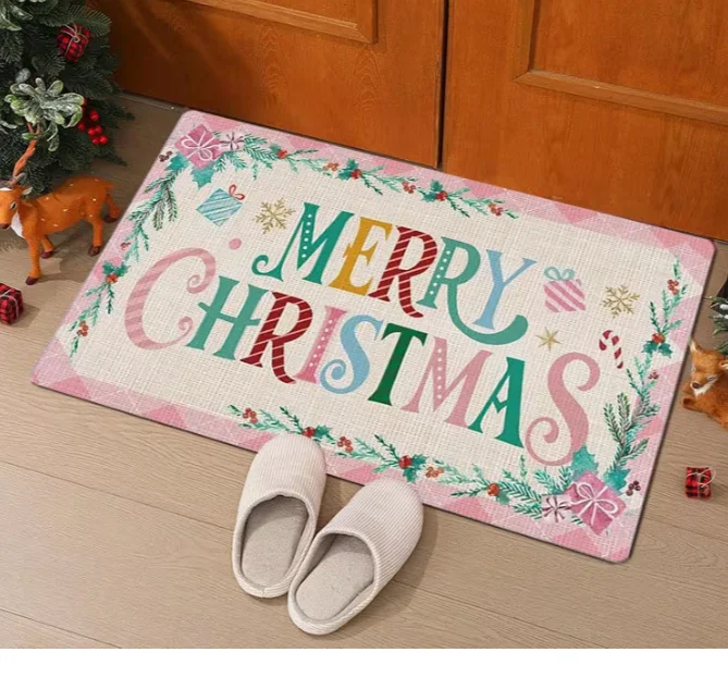 Non-Slip Welcome Mat Featuring a Festive Christmas Indoor Use It'S Easy to Clean And Makes Excellent Addition to Your Bedroom