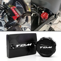 For YAMAHA TDM 850 TDM 900 2004-2015 2014 TDM Motorcycle CNC Accessories Front Rear Brake Fluid Reservoir Cover Engine Oil Cap