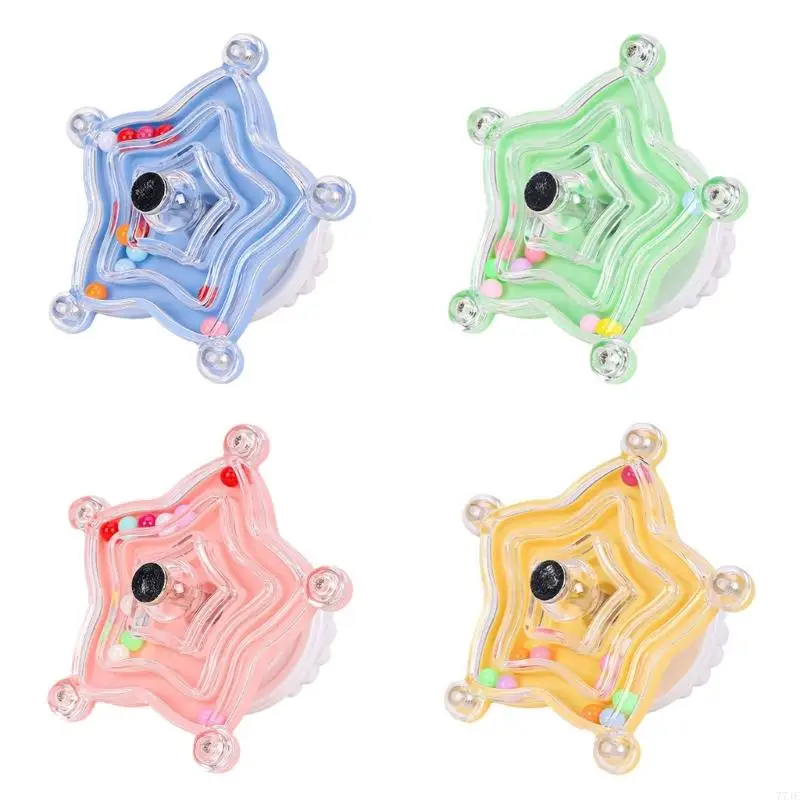 

77JF Plastic Spinner Wheel Bird Toy Stress Relief Chewing Activity for Pet Birds