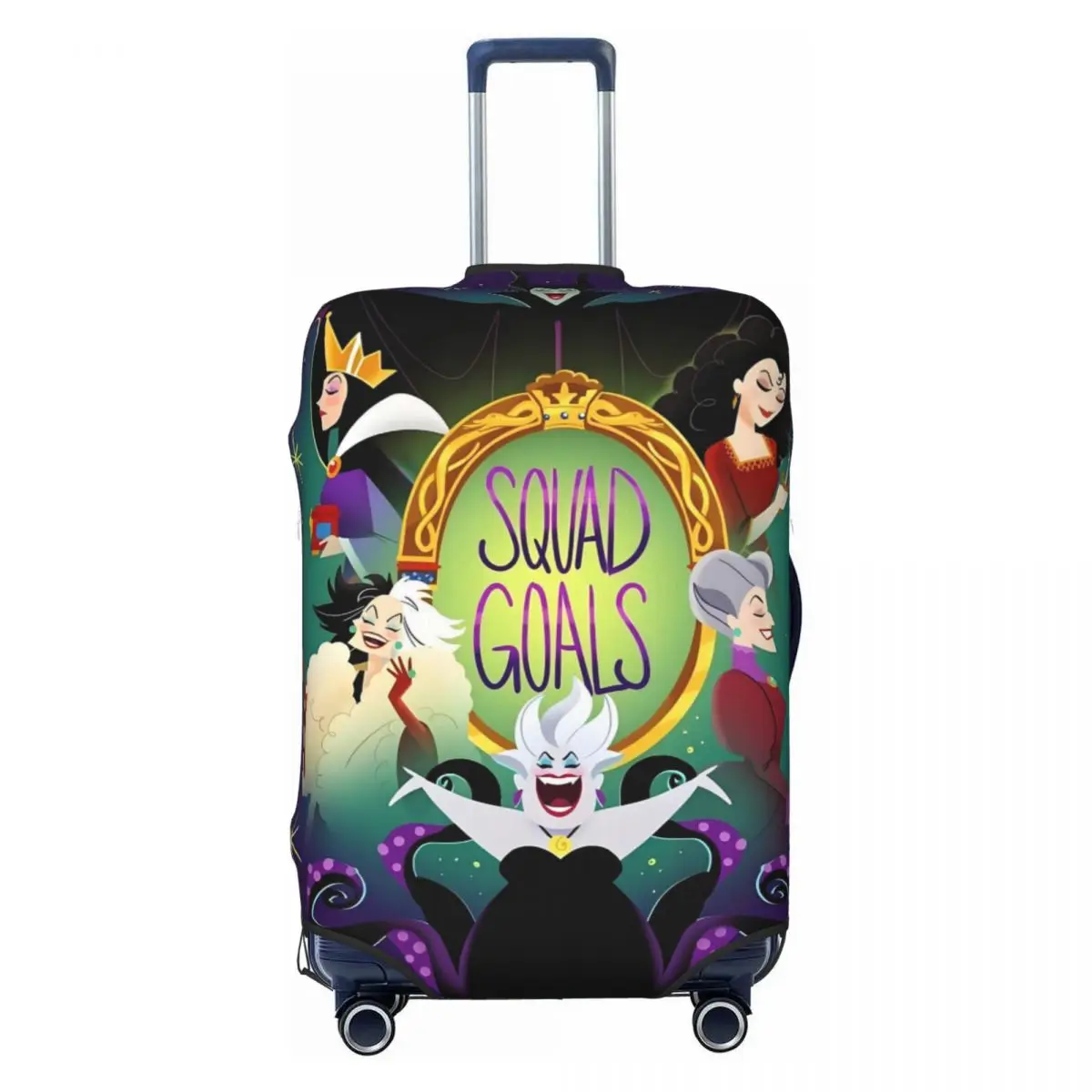 

Custom Cute Villains Women Luggage Cover Protector Washable Wicked People Cute Print Animation Travel Suitcase Covers