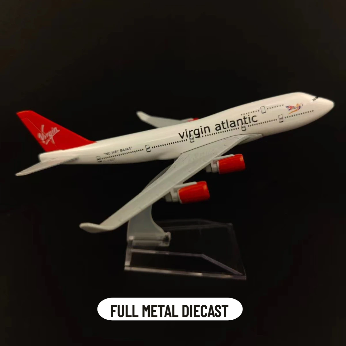 Scale 1:400 Metal Aircraft Replica Virgin B747 Airlines Boeing Airbus Airplane Diecast Model Aviation Miniature Home Boy Toy