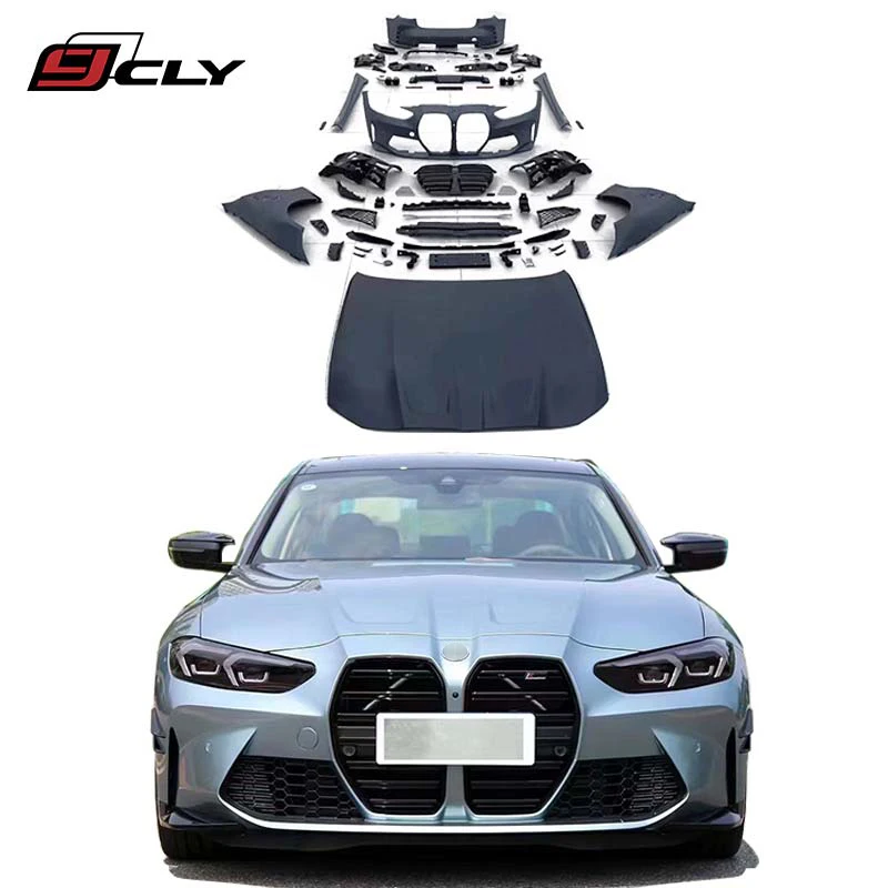 

Автомобильный комплект для 3 серии G20, обновление M3, передний бампер, капот, крыло, задний бампер, боковая юбка 2022 2023