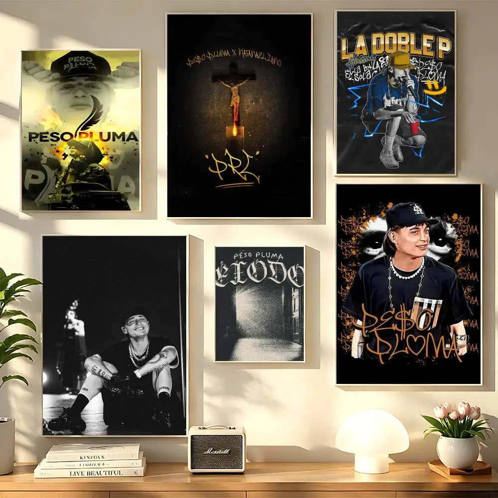 Rapper P-Peso P-Pluma Poster Decorative Wall Sticker Mural Photo Print for Bedroom Living Room Hallway Home Decor Gift