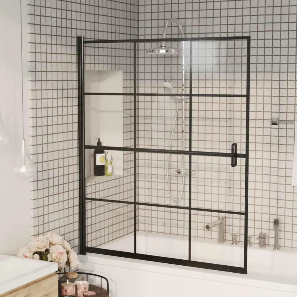 45.7x55.1 Black ESG Shower Enclosure - Stylish & Durable Bathroom Upgrade