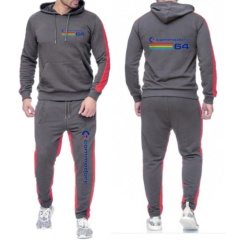 

Commodore 64 Print 2025 Spring And Autumn New Man's Solid Color Set Skin-Friendly Hoodies+Fashion Sports Pants Suits