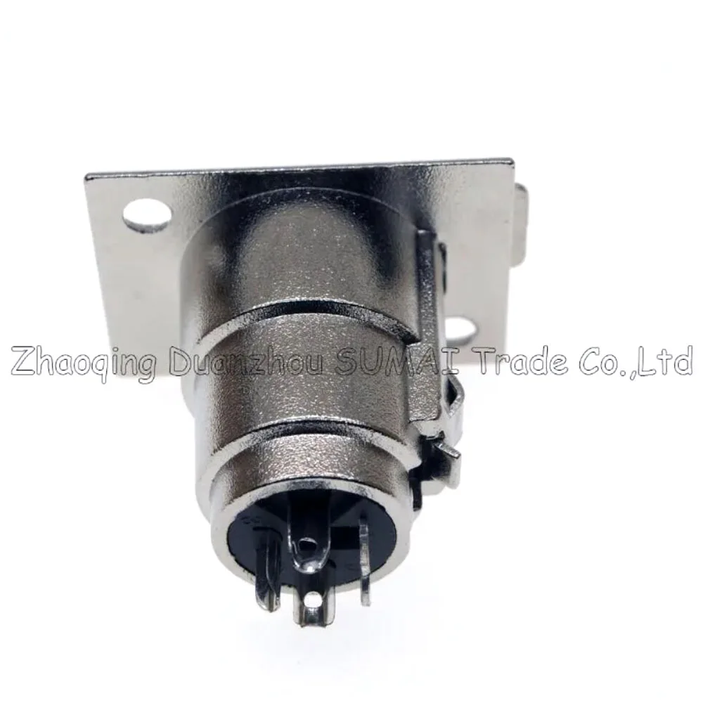 Good silvery Metal Audio MIC Connector XLR 3 Pin Female Mount Type Socket, Push Type Profession Audio Panel Sockets