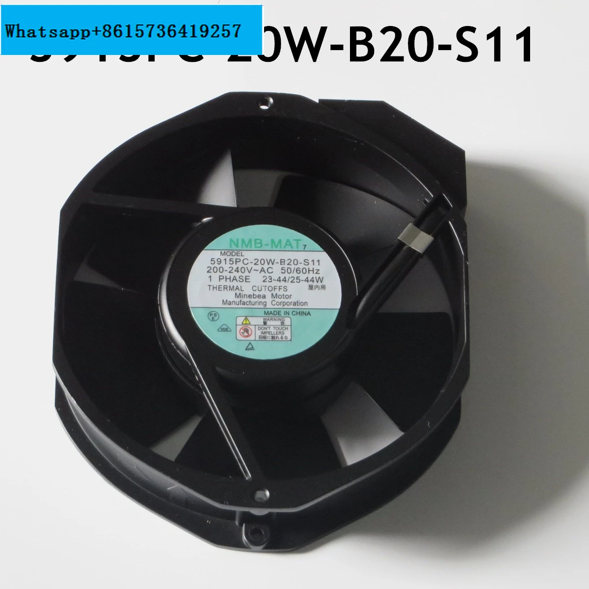 

Cooling Fan NMB-MAT 5915PC-20W-B20-S11 240V 44W 172*150*38 2 Terminals