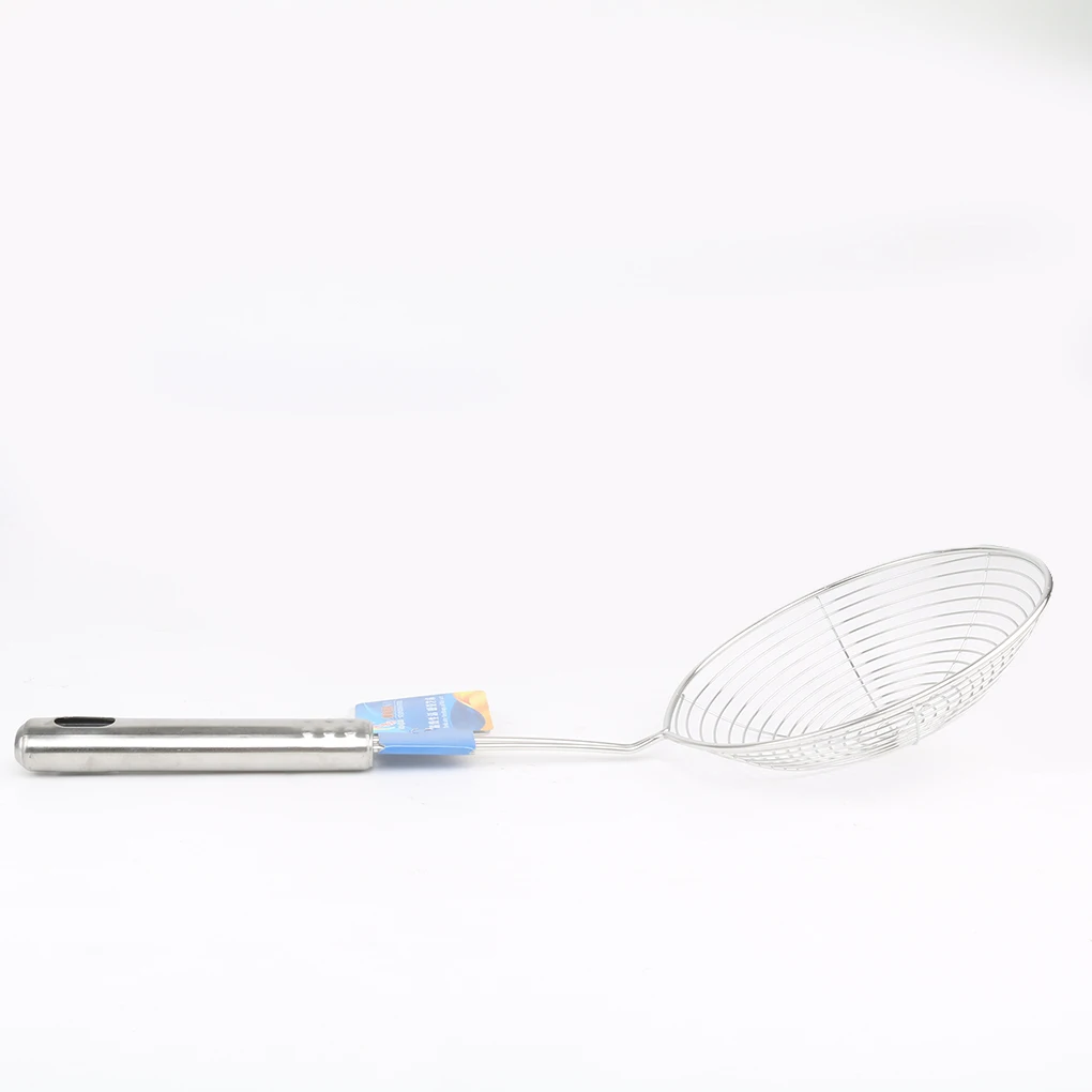 Stainless Steel Skimmer Oval Fine Mesh Food Oil Pot Strainer Ladle Kitchen Tools Hot