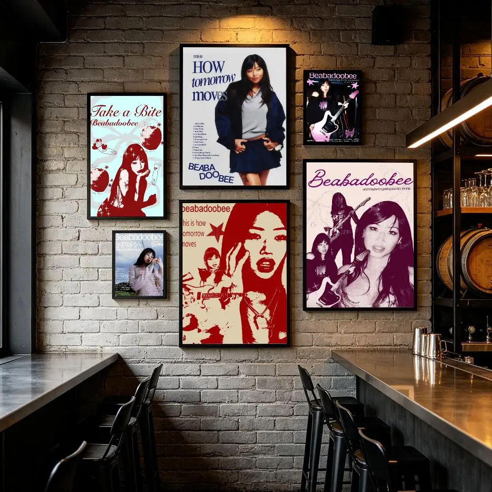 B-Beabadoobee Singer Album Poster HD Home Wall Stickers House Hallway Living Room Bedroom Bar Office Decor Art Prints