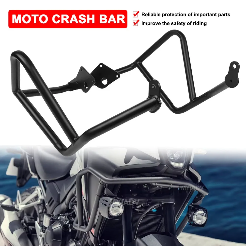 

Motorcycle Tank Guard Bumper Highway Crash Bar For Honda NX400 NX500 2024 NX 400 500 Steel Upper Frame Protection Accessories