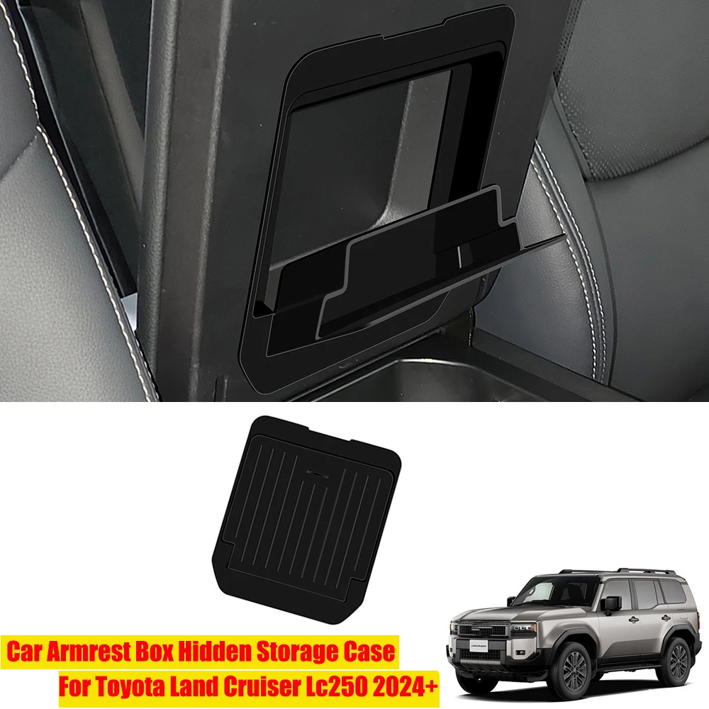 For Toyota Land Cruiser LC250 2024+ Armrest Box Hidden Storage Case Car Organizer Privacy Storage Box Auto Accessories