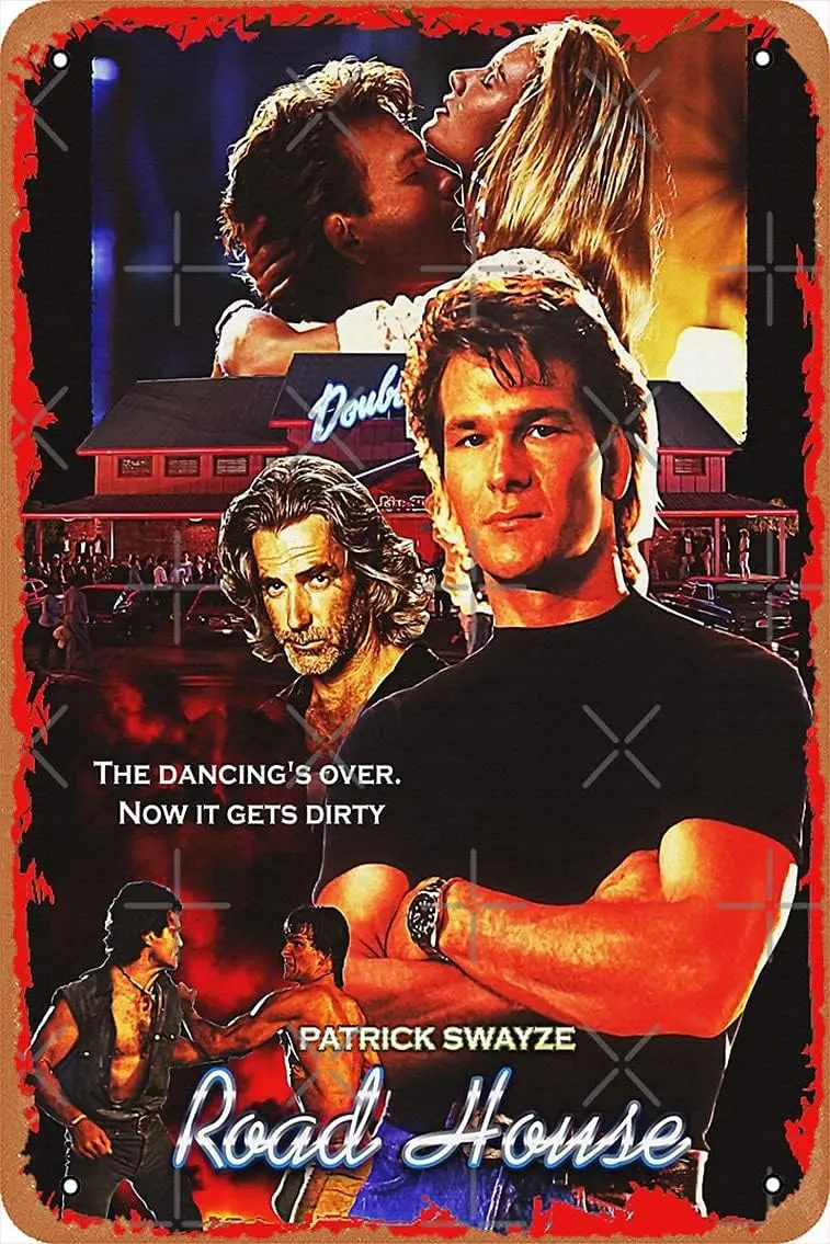 Metallschild – Patrick Swayze – Road House Blechplakat