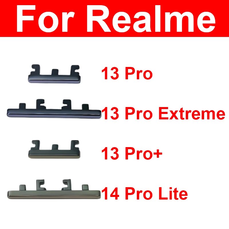 Power On/Off Side Button For Realme 13 Pro 13 Pro EXtreme 13 Pro Plus 14 Pro Lite Volume Side Keypads Replacement Repair