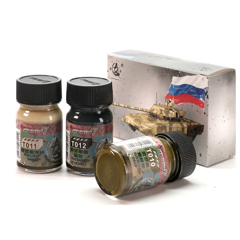 

Russian Modern Tank MBT Armored Fighting Vehicle Camouflage Color Series Set Paint Coating DIY Handcraft Car Doll Building Tool