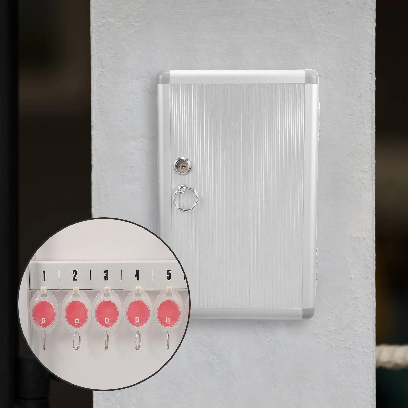 1Set Metal Key Security Cabinet Wall Mounted Organizer For Key Box For Home Office Manager Lock Large Capacity