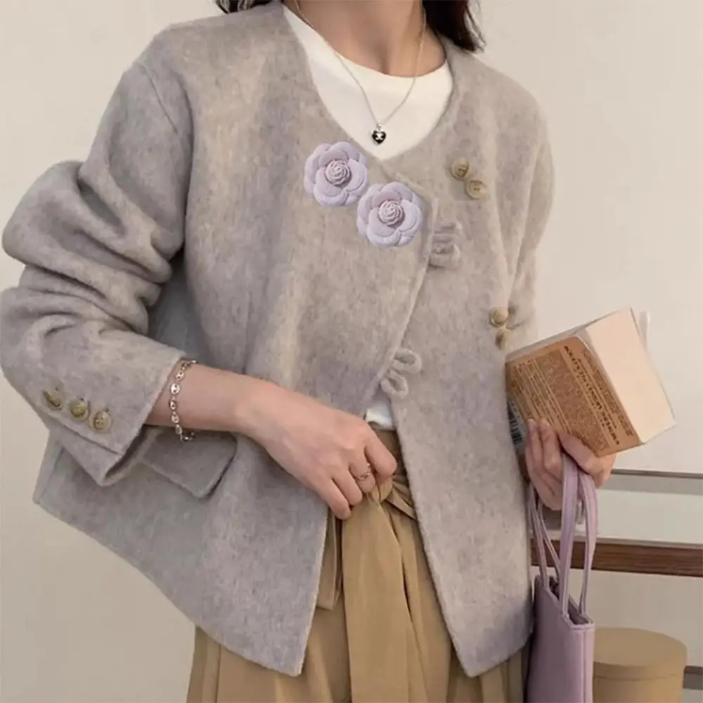 수제 패브릭 액세서리 카멜리아 꽃 브로치 쥬얼리 선물 컬러풀 의류 모자 스카프 핀 장식