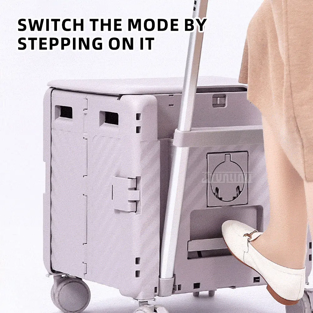 Foldable Universal‑Wheel Trolley, for Grocery, Camping, Vending, Parcel & Stair‑Climbing